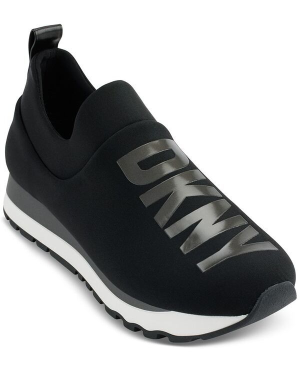 ダナ キャラン ニューヨーク レディース シューズ スニーカー ロゴ DKNY Womens Jadyn Logo SlipOn Sneakers Black Dark Gunmetal ブラック