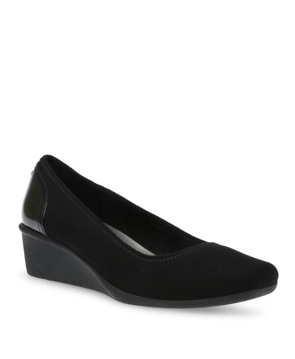 アンクライン レディース シューズ パンプス Anne Klein Womens Wisher Flexible Sport Wedge Pumps Black ブラック