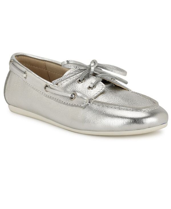 ナインウェスト レディース シューズ パンプス ローファー Nine West Womens Yacht SlipOn Casual Flat Loafers Silver Leather シルバー