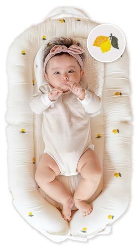 (ケラッタ) イブル ベビーネスト ベッドインベッド 新生児 添い寝 赤ちゃん 収納ケース付き 洗濯機OK お昼寝布団 軽量 ベビーベッド 綿100％カバー (レモン)*vj 852e53b9