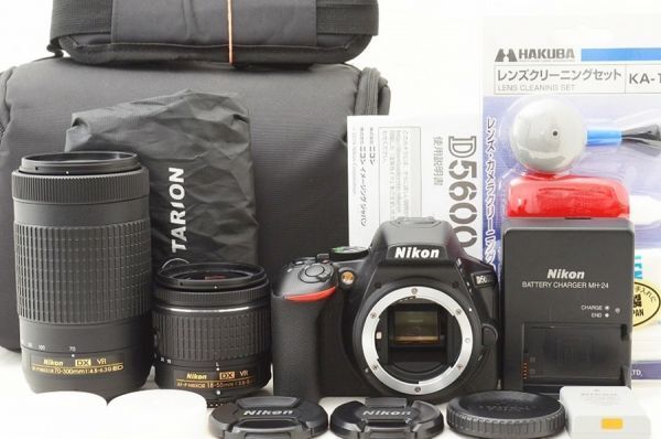 ☆新品同様☆ Nikon ニコン D5600 ダブルズームレンズキット Shot数 僅か 1,100枚前後！ ♯26060702
