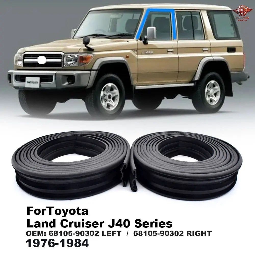 トヨタ ランドクルーザー FJ40 FJ45 HJ47 BJ40 ドアガラスランウェザーストリップシール 1ペア 68105-90302