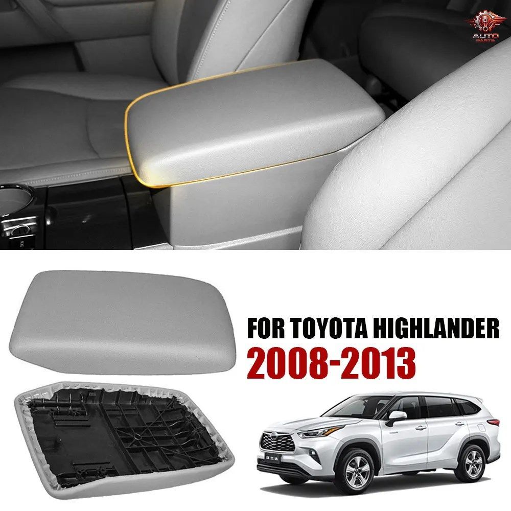 トヨタ ハイランダー クルーガー 2008-2013 用 カーアームレストカバー レザーパッド センターコンソールクッションキャップ スタイリング