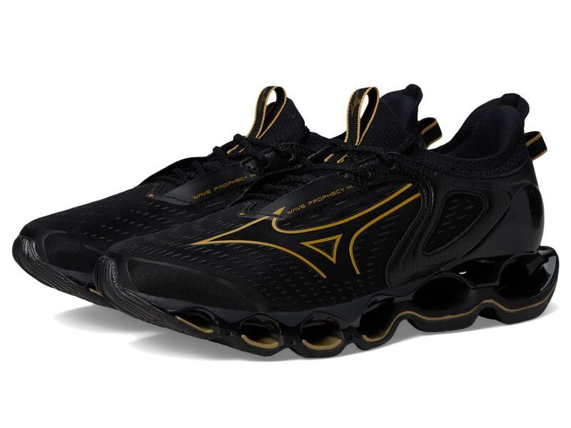 ミズノ メンズ シューズ スニーカー Mizuno Wave Prophecy 14 BlackGold ブラック