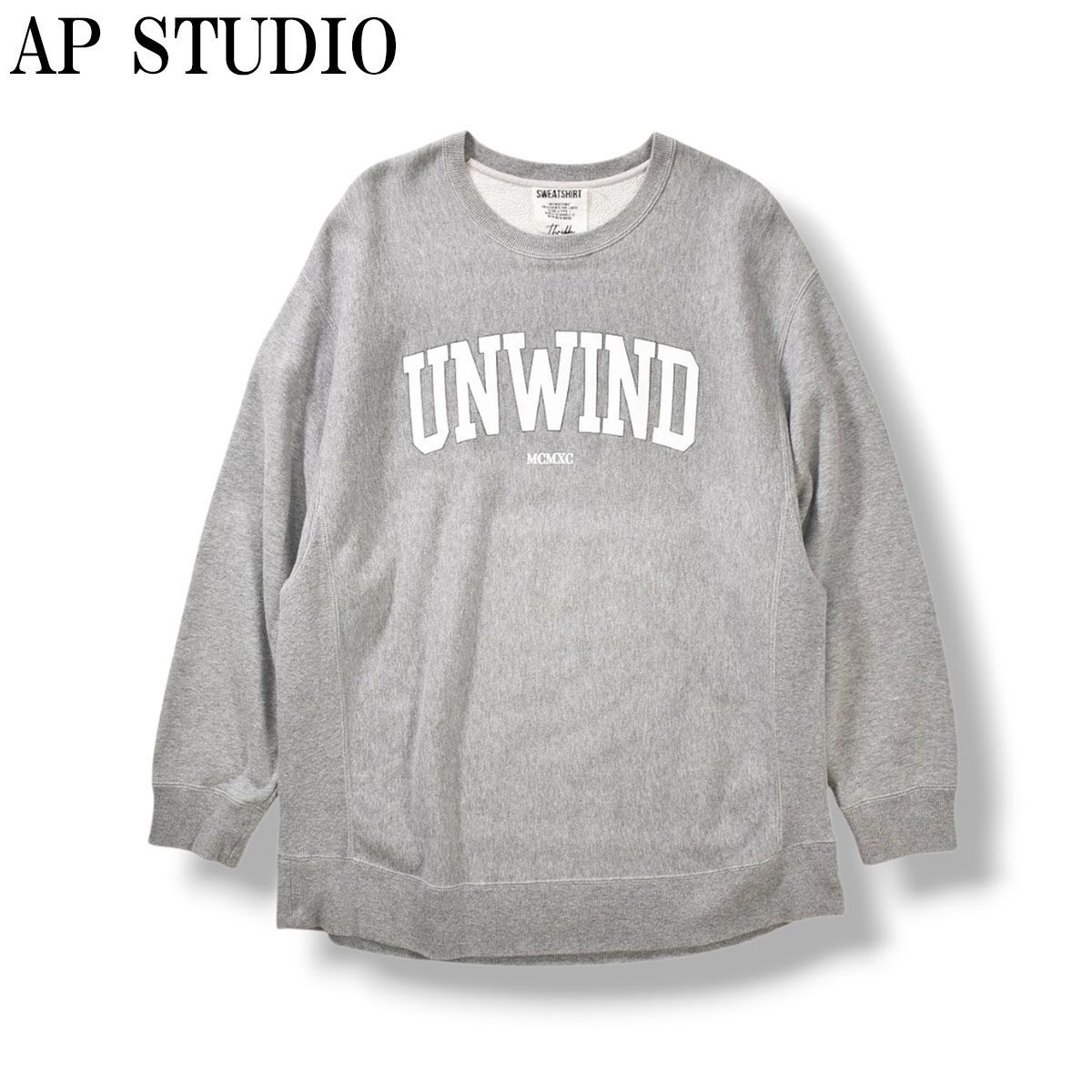 エーピーストゥディオ AP STUDIO UNWIND プリント クルーネック 