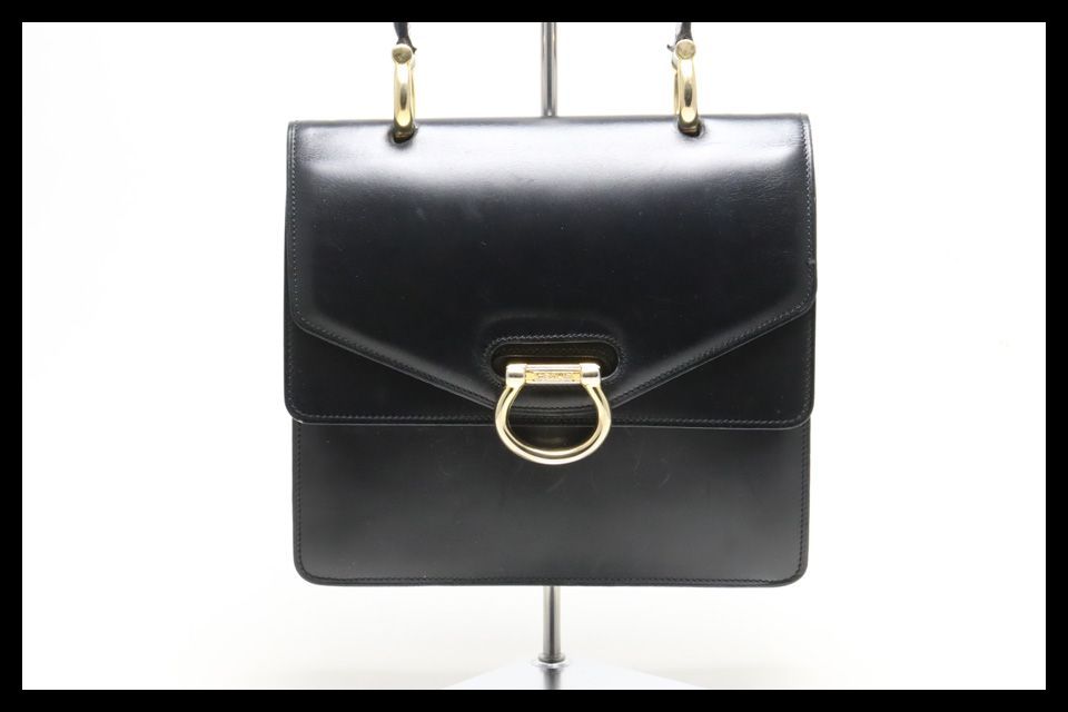 ■CELINE ガンチーニ レザー ハンドバッグ セリーヌ ■0604oj268-5D