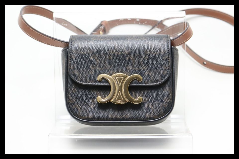 ■CELINE トリオンフ ミニクロード レザー ショルダーバッグ セリーヌ ■0528pg973-7K 53,280円