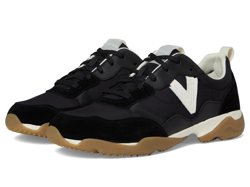 バイオニック レディース シューズ スニーカー VIONIC Walk Slim Glide Walking Shoes Black Leather A ブラック