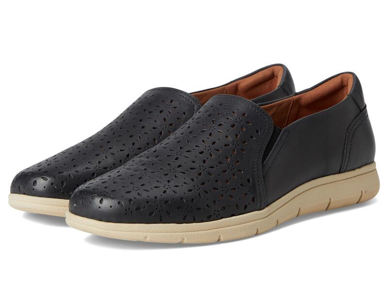 コブ ヒル レディース シューズ スニーカー Cobb Hill Lenoir Black Leather ブラック