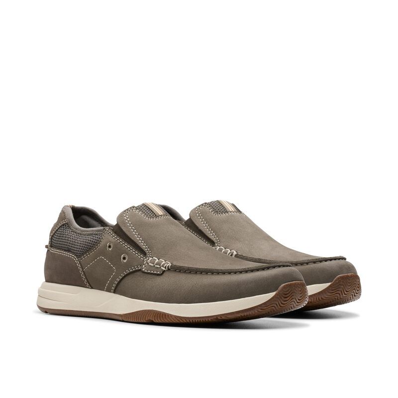 クラークス メンズ シューズ スニーカー Clarks Sailview Step Taupe Nubuck トープ