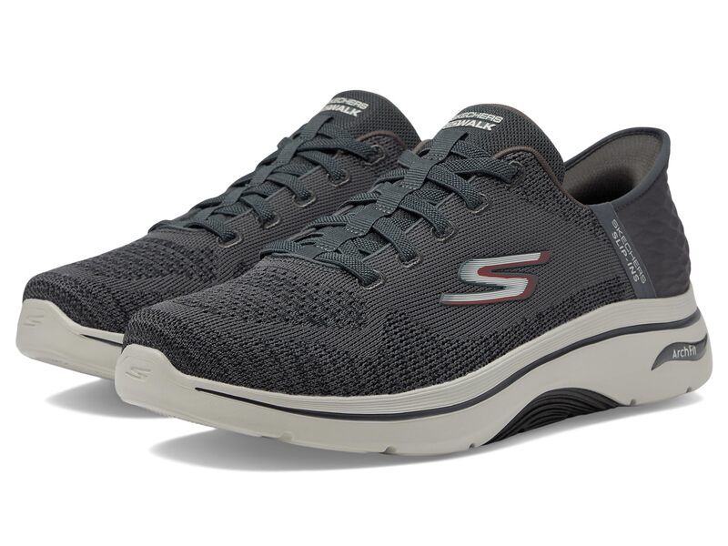 スケッチャーズ メンズ シューズ スニーカー SKECHERS Performance Go Walk Arch Fit 20 Grand Hands Free SlipIns CharcoalRed
