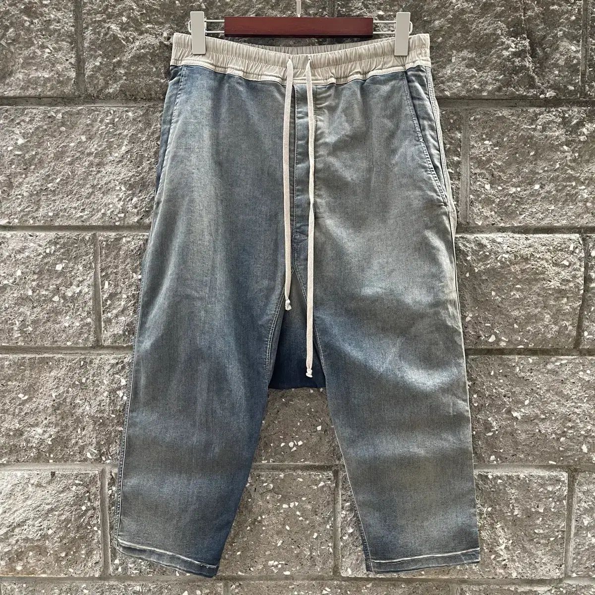 S RICK OWENS リックオウエンス 2018 HUSLER クロップド デニム パンツ