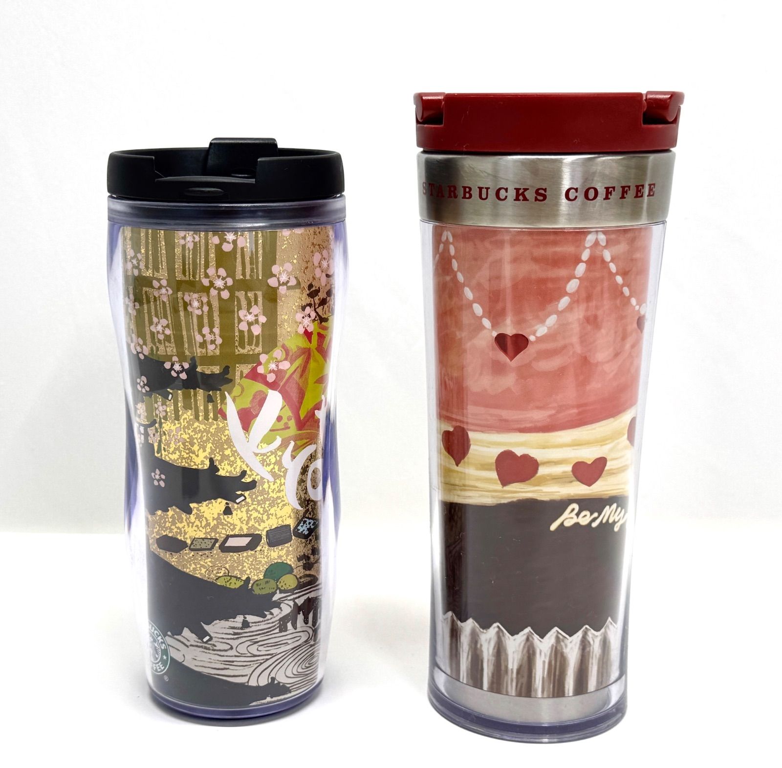 ME004】Starbucks スタバ タンブラー 2点セット 2009 バレンタイン