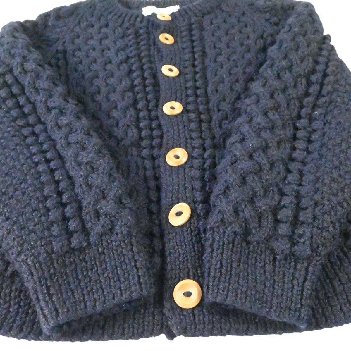INVERALLAN インバーアラン ウール ケーブル二ット カーディガン