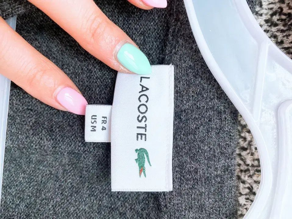 モンヴィンテージ(100)LACOSTE ラコステ メンズ ウール100% Vネック カーディガン