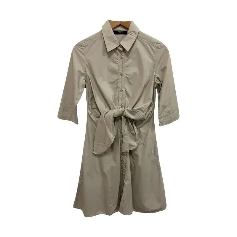 レディース Sサイズ / MAX MARA マックスマーラ コットン タイ 7分 シャツ ONE PIECE (画像参考)
