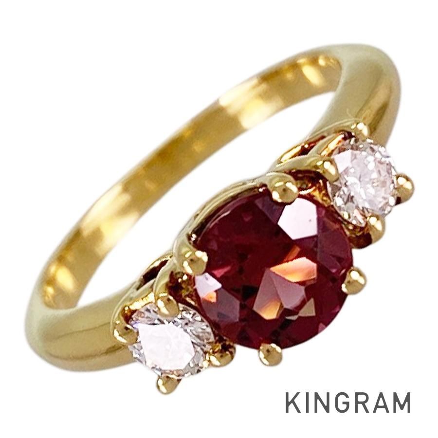 ティファニー TIFFANY&Co. K18YG ピンクトルマリン 11号(51) リング