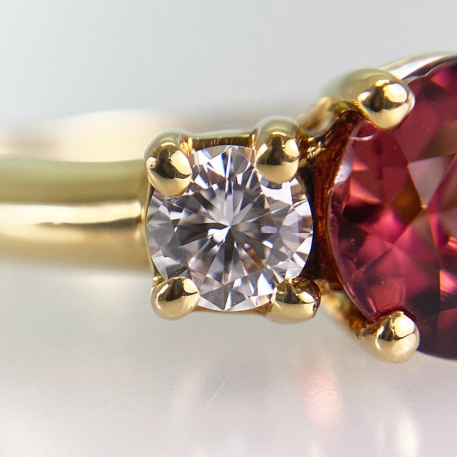 ティファニー TIFFANY&Co. K18YG ピンクトルマリン 11号(51) リング 