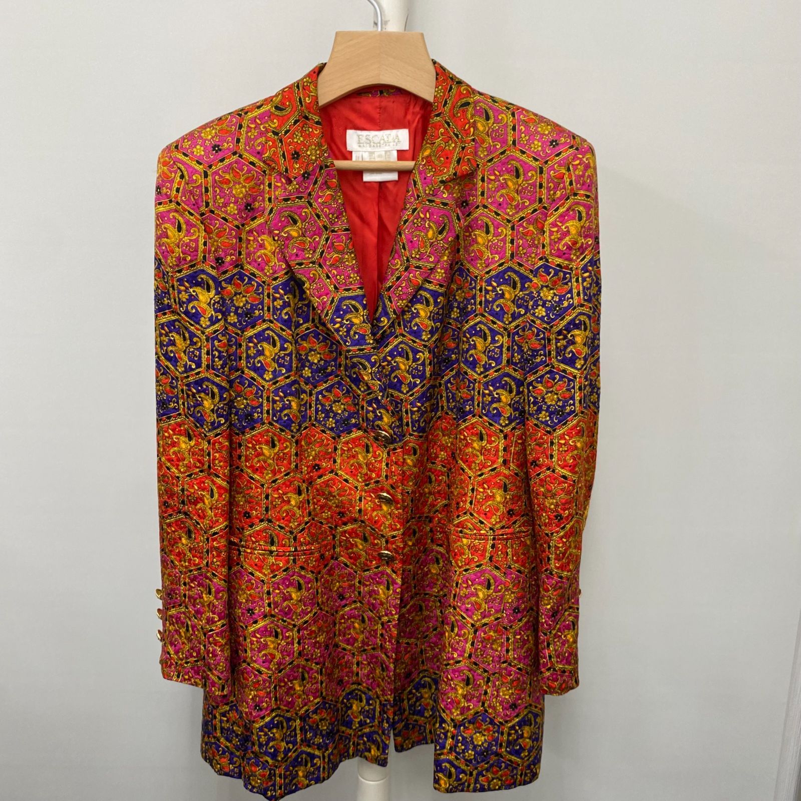 【中古】ESCADA MARGARETHA LEY ヴィンテージ テーラードジャケット サイズ40