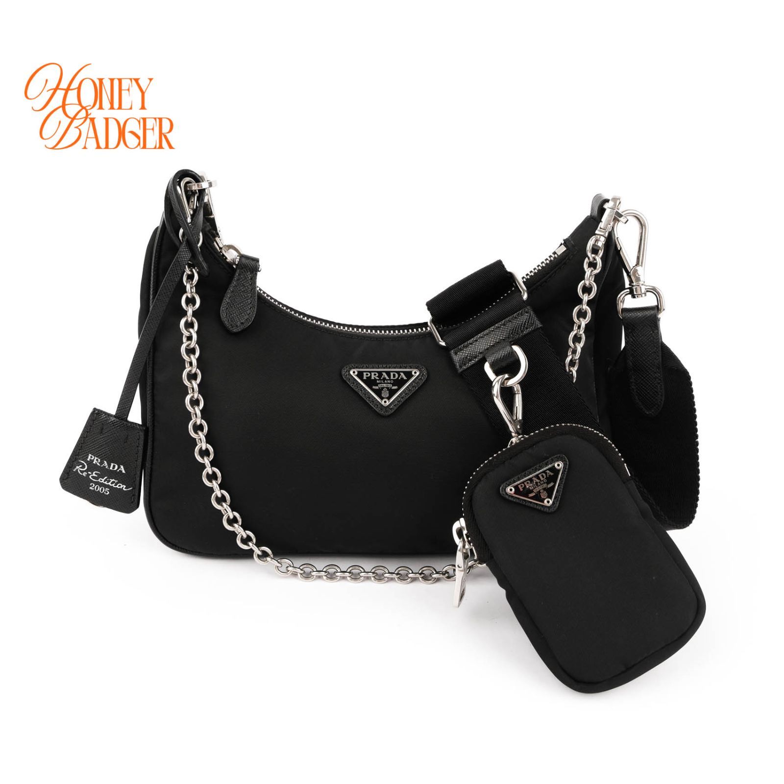 【極美品】プラダ PRADA リエディション 2005 ナイロン 2WAYバッグ 黒 ブラック