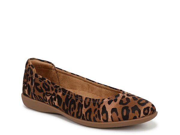 ナチュライザー レディース シューズ パンプス Naturalizer Flexy Ballet Flat BlackBrown Leopard Print Fabric ブラック