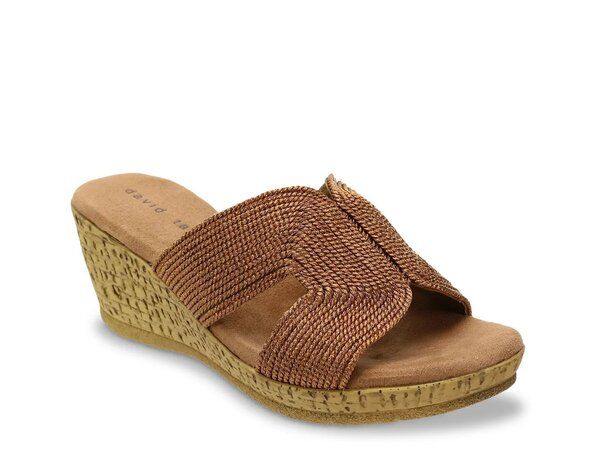 ダイビッドテイト レディース シューズ サンダル David Tate Vikki Wedge Sandal Dark Brown ブラウン