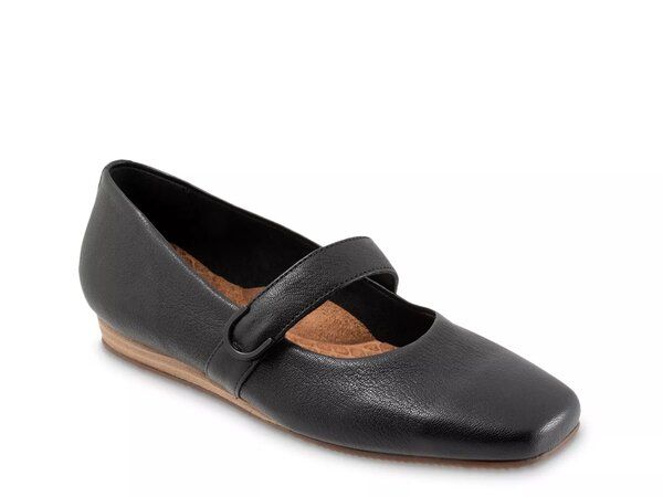 ソフトウォーク レディース シューズ パンプス Softwalk Valdivia Mary Jane Flat Black ブラック