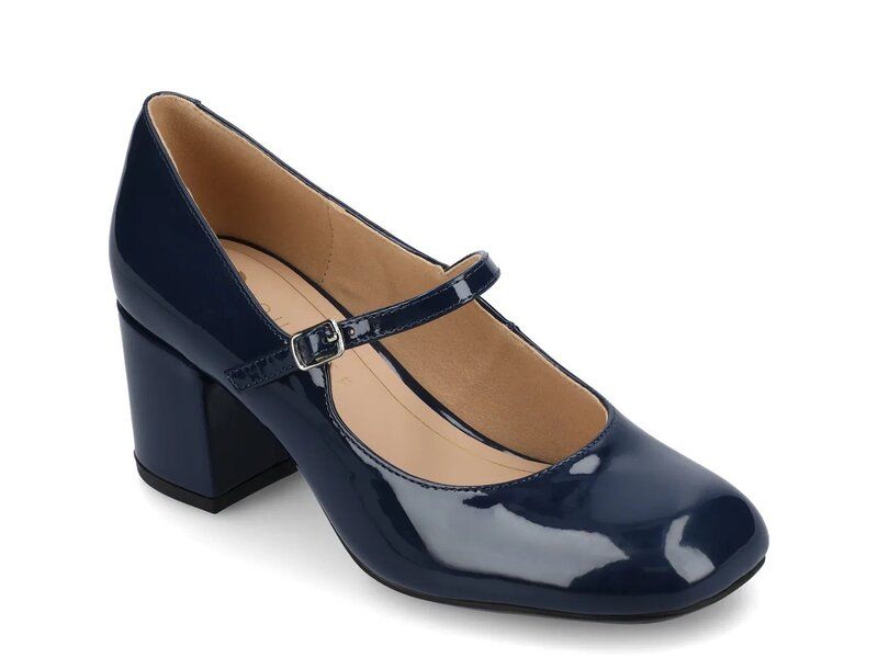 ジャーニー レディース シューズ パンプス Journee Okenna Mary Jane Pump Navy Patent ネイビー