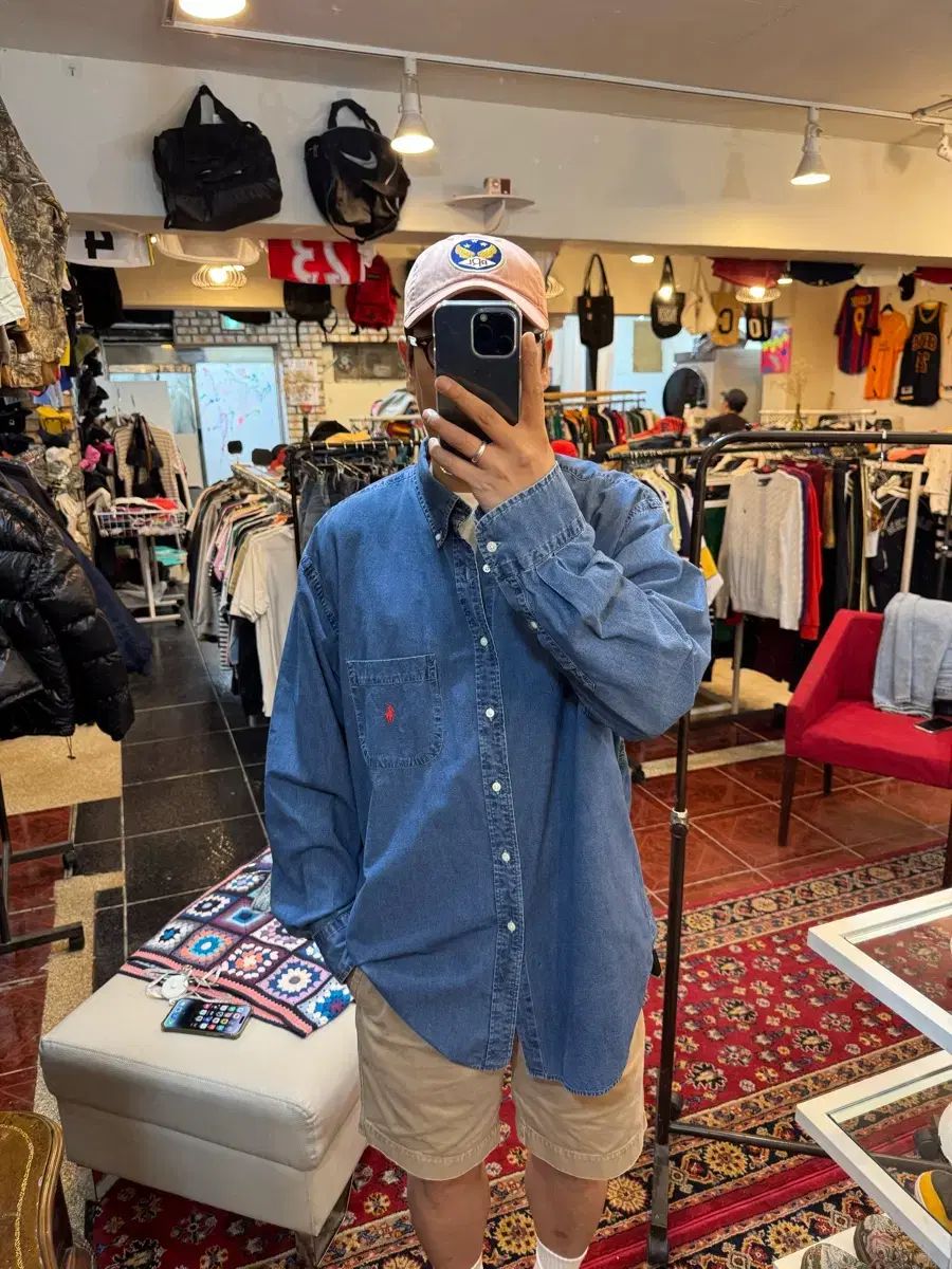 90s ヴィンテージ ポロ ラルフローレン BLAKE デニム シャツ 2XL