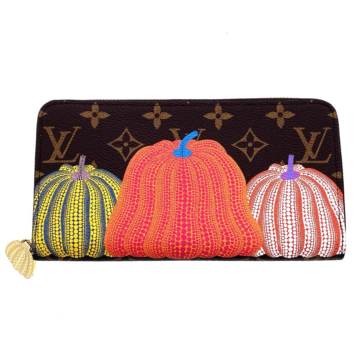 LOUIS VUITTON ルイ・ヴィトン LV×YK ジッピー ウォレット パンプキン 長財布 M82106 レディース モノグラム ブラウン ピンク 中古