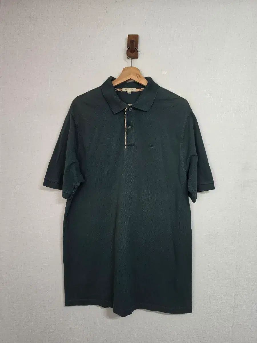 バーバリー グリーン 半袖 カラーTシャツ L
