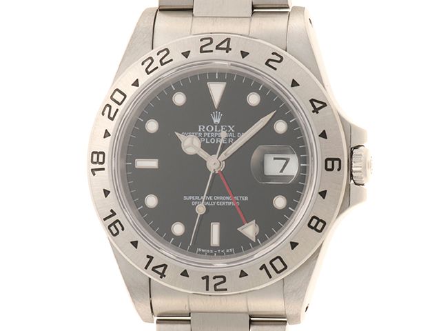 ROLEX ロレックス ウォッチ エクスプローラーⅡ トリチウム 時計 16570 腕時計 ステンレススチール ブラック メンズ【中古】433