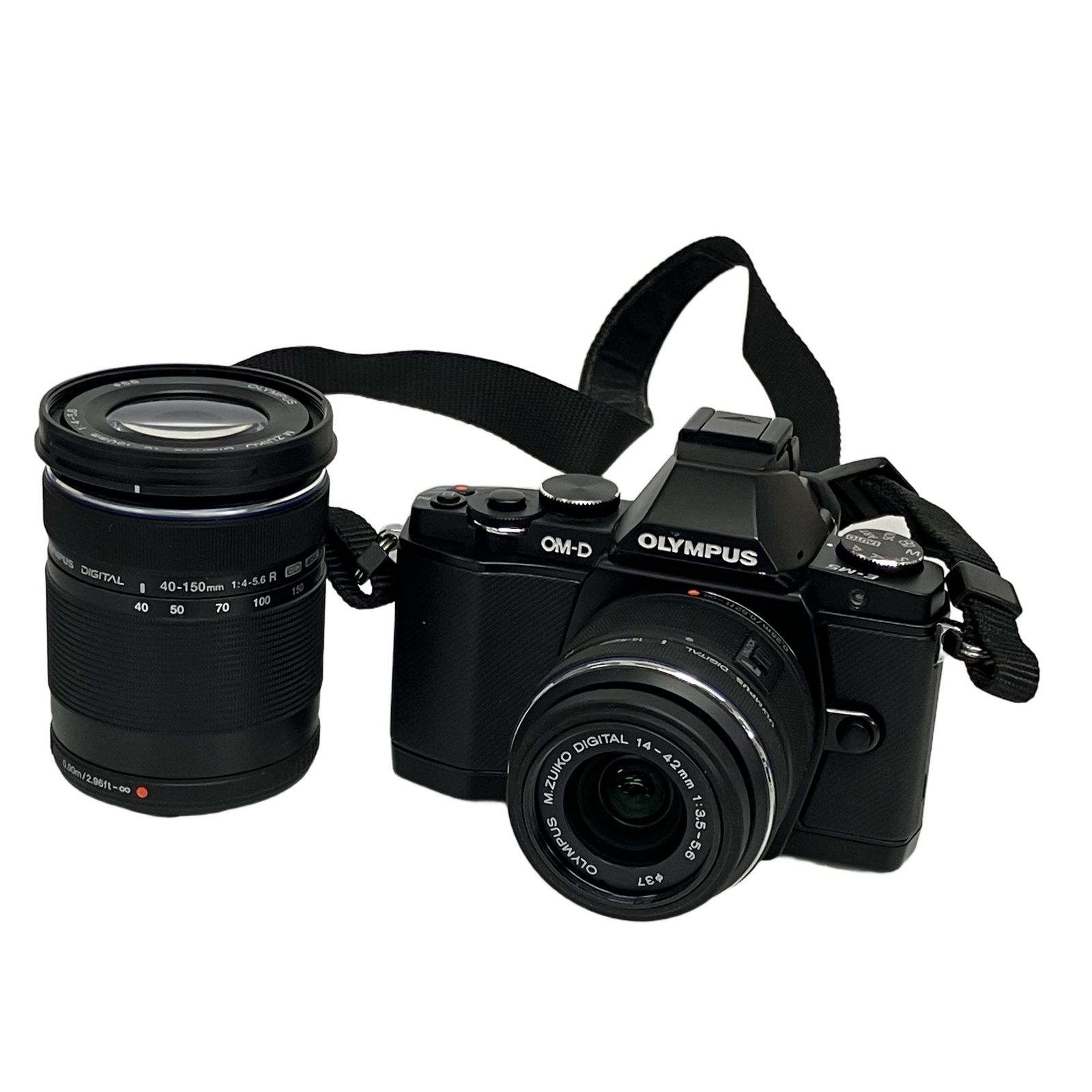 OLYMPUS OM-D E-M5 ミラーレス一眼 ダブルズームキット M.ZUIKO 14-42mm 40-150mm マイクロフォーサーズマウント 中古 美品 T11352674