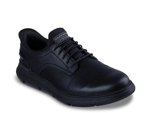 スケッチャーズ メンズ シューズ スリッポン・ローファー Skechers Garza Work SlipOn Black ブラック