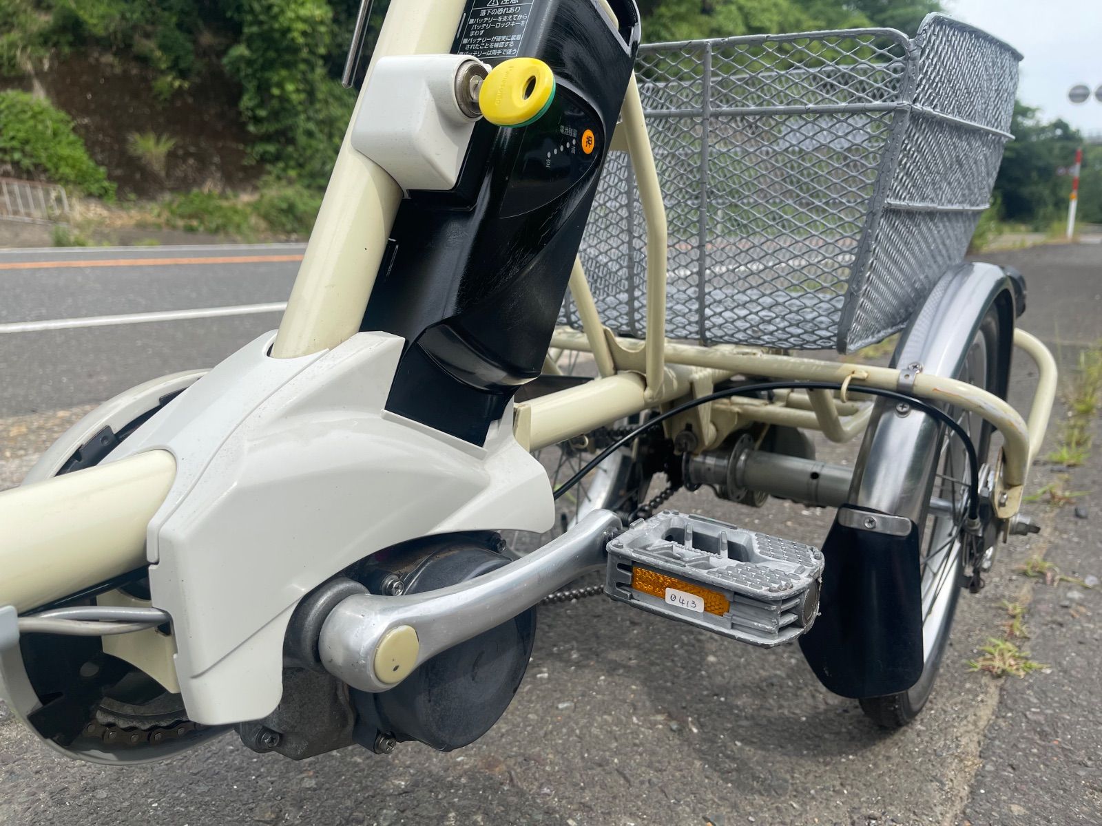 0413【動作確認済】送料無料 Panasonic 電動アシスト三輪自転車 8.9Ah