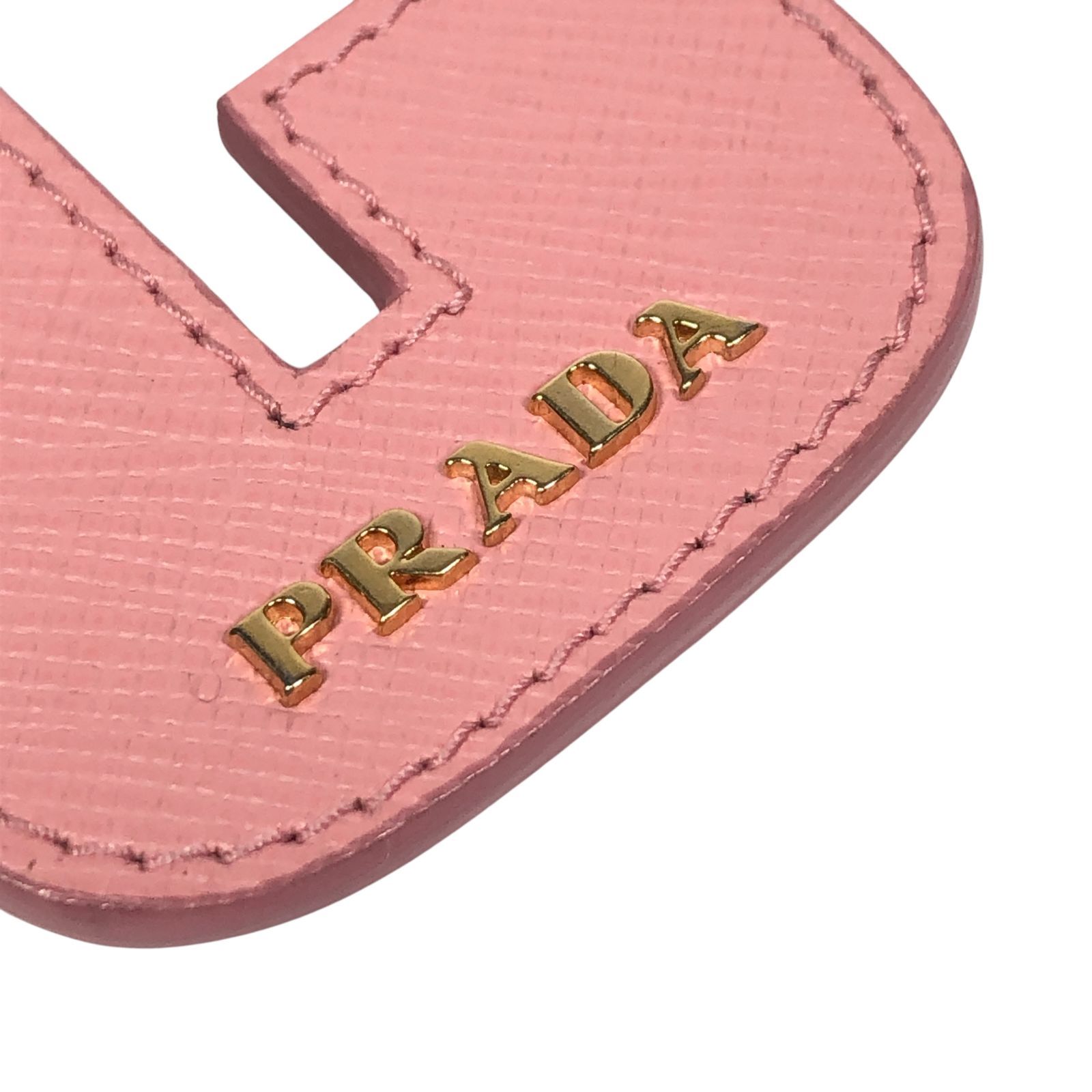 プラダ】本物 PRADA チャーム J イニシャル アルファベット キーリング