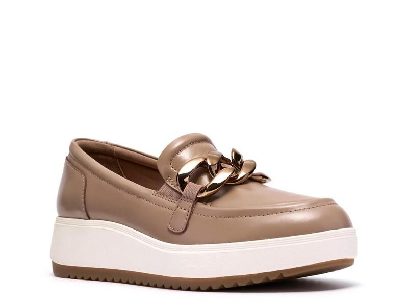 クラークス レディース シューズ スリッポン・ローファー Clarks Zylah Wedge Loafer Taupe Leather トープ