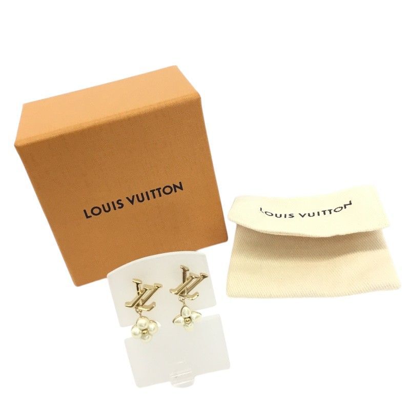 LOUIS VUITTON【ルイヴィトン】ピアス・LV フローラグラム XS
