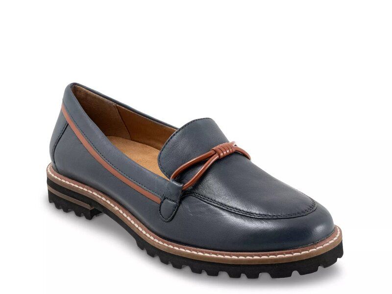 トロッターズ レディース シューズ スリッポン・ローファー Trotters Fiora Loafer Navy ネイビー