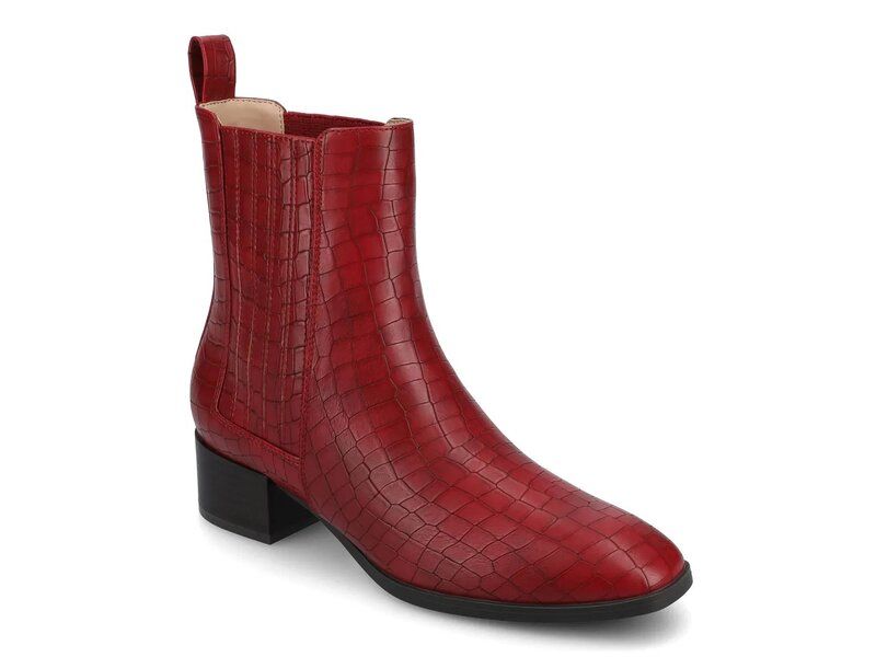 ジャーニー レディース シューズ ブーツ・レインブーツ Journee Wrenley Bootie Red Croc Print レッド