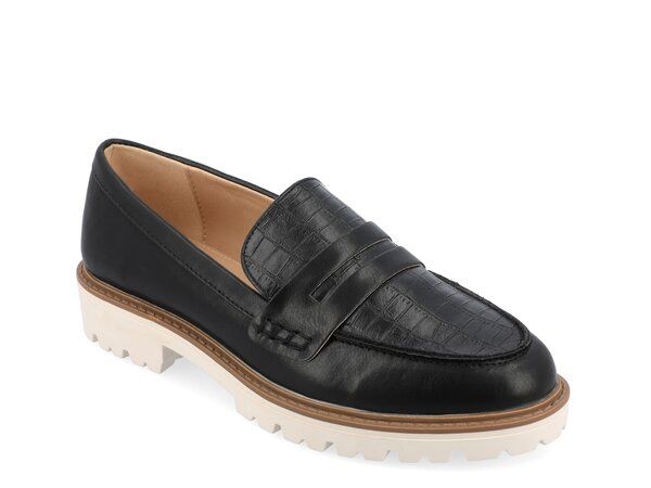 ジュルネ コレクション レディース シューズ スリッポン・ローファー Journee Collection Kenly Penny Loafer Black ブラック