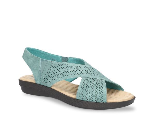 イージーストリート レディース シューズ サンダル Easy Street Claudia Wedge Sandal Turquoise ターコイズ