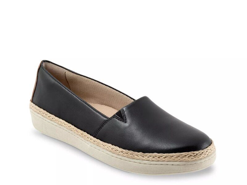 トロッターズ レディース シューズ スリッポン・ローファー Trotters Accent Espadrille SlipOn Black ブラック