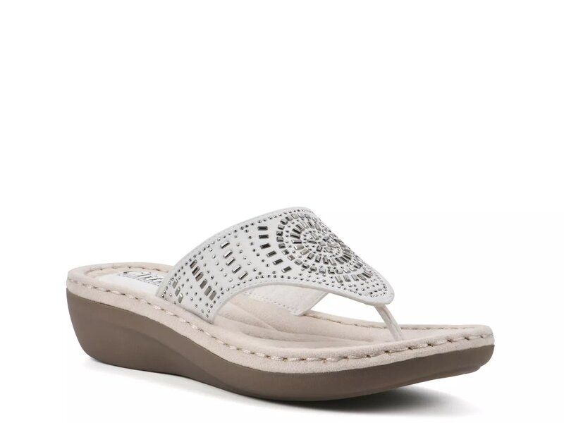 クリフバイホワイトマウンテン レディース シューズ サンダル Cliffs by White Mountain Cienna Wedge Sandal White ホワイト