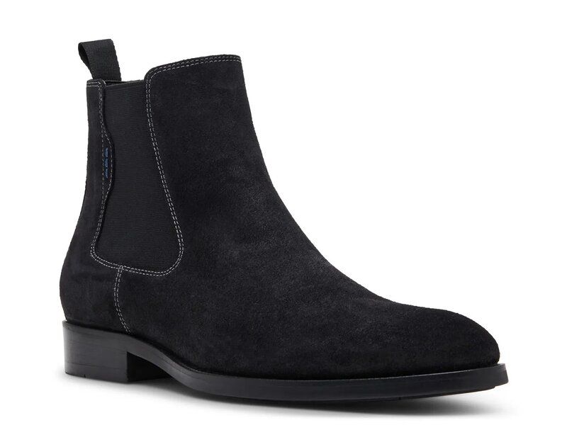 スティーブ マデン メンズ シューズ ブーツ・レインブーツ チェルシーブーツ チェルシー Steve Madden Brompton Chelsea Boot Black Suede ブラック