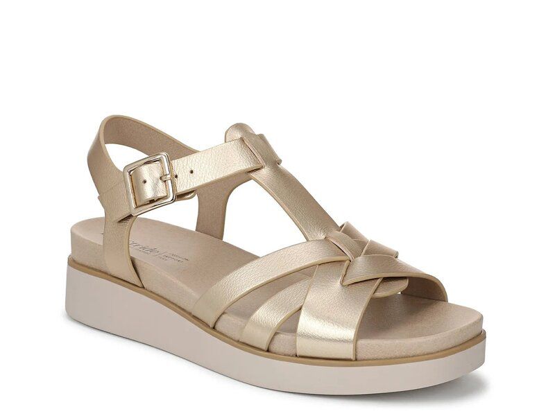 ライフストライド レディース シューズ サンダル LifeStride Grandoise Wedge Sandal Gold Metallic ゴールド