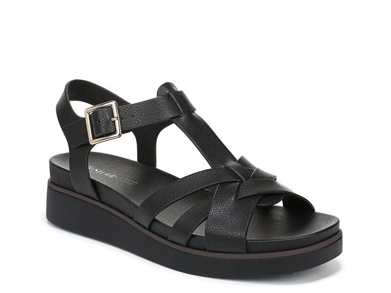 ライフストライド レディース シューズ サンダル LifeStride Grandoise Wedge Sandal Black ブラック