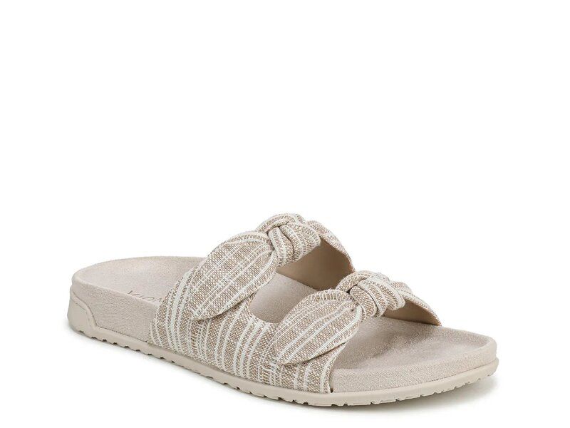 バイオニック レディース シューズ サンダル Vionic Elara Sandal TaupeWhite Fabric ホワイト