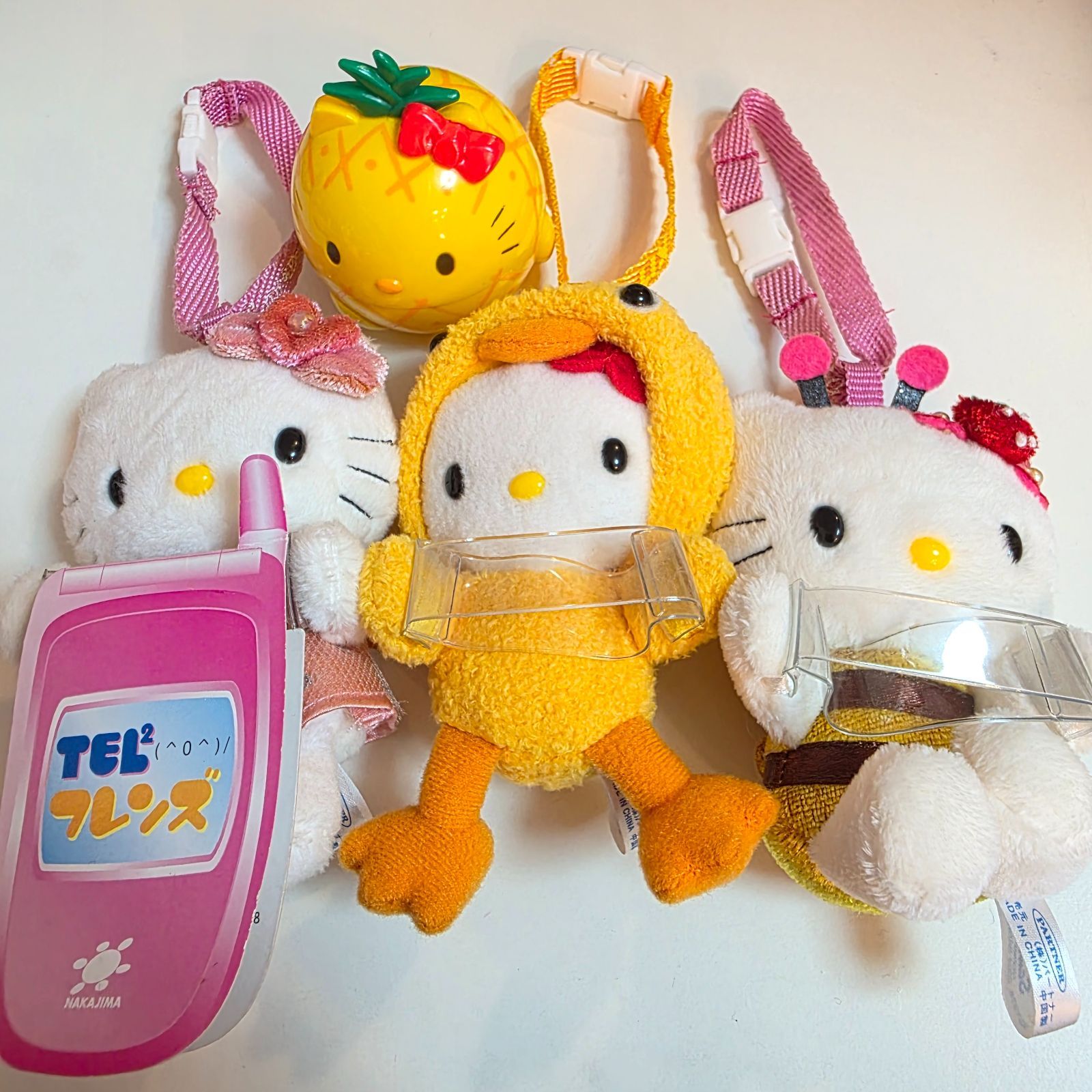 平成レトロ　サンリオ　ハローキティ　キティちゃん　TELTELフレンズ　ぬいぐるみマスコット　ドタドタキティ　セット　まとめ売り