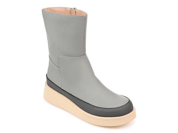ジュルネ コレクション レディース シューズ ブーツ・レインブーツ Journee Collection Cristen Wedge Bootie Grey グレー